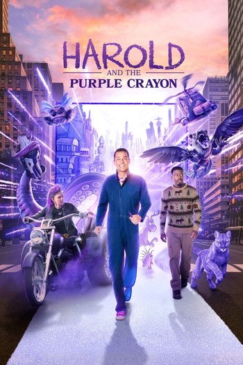 Poster for the movie «Harold and the Purple Crayon»