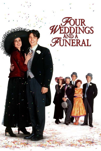 Poster for the movie «Four Weddings and a Funeral»